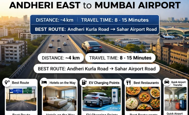 Andheri East to Mumbai Airport Distance