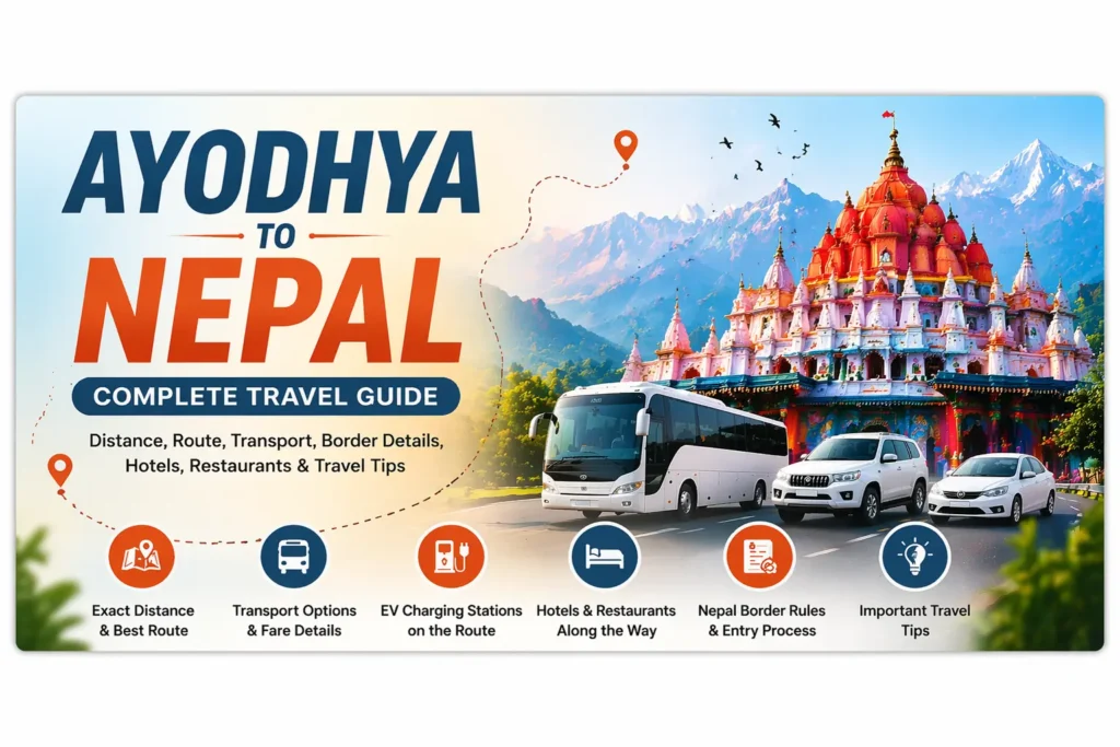 Ayodhya to Nepal Distance