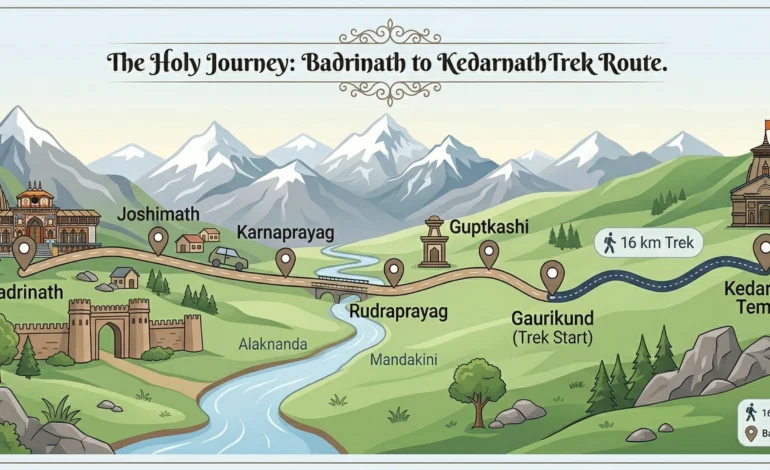 map of kedarnath and badrinath