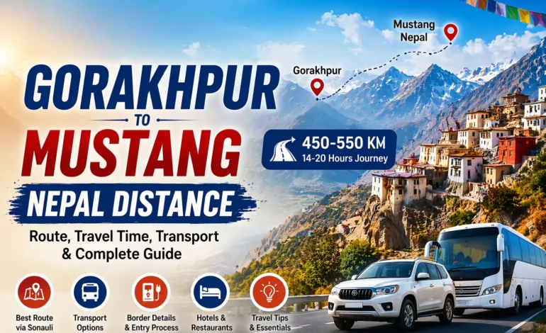Gorakhpur to Mustang Nepal Distance