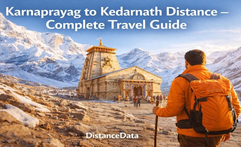 Karnaprayag to Kedarnath Distance