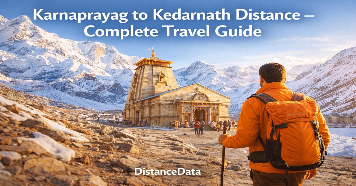 Karnaprayag to Kedarnath Distance