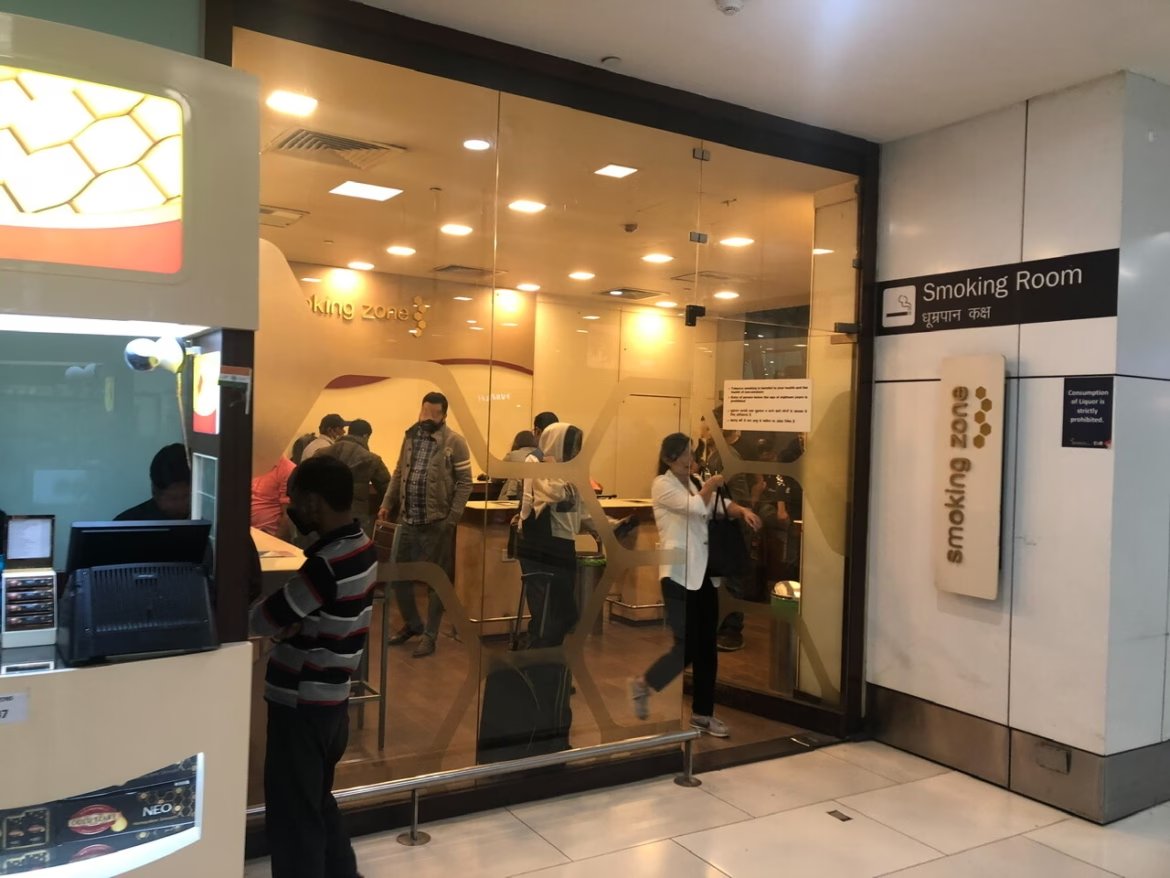 Smoking Area in Mumbai Airport – Chhatrapati Shivaji Maharaj International Airport (CSMIA)